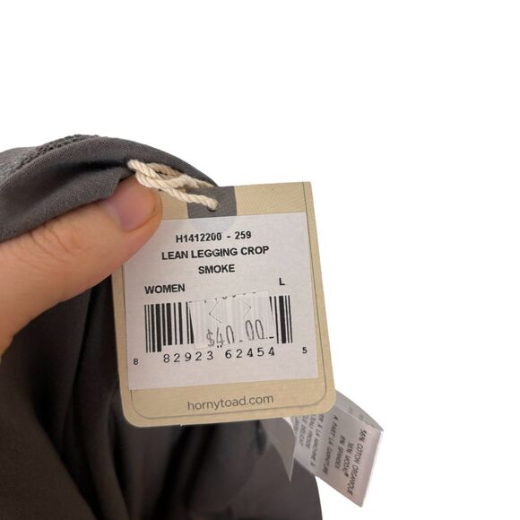 NWT Horny Toad Gray Smoke Lean Crop Legging Women's Large - Picture 6 of 9